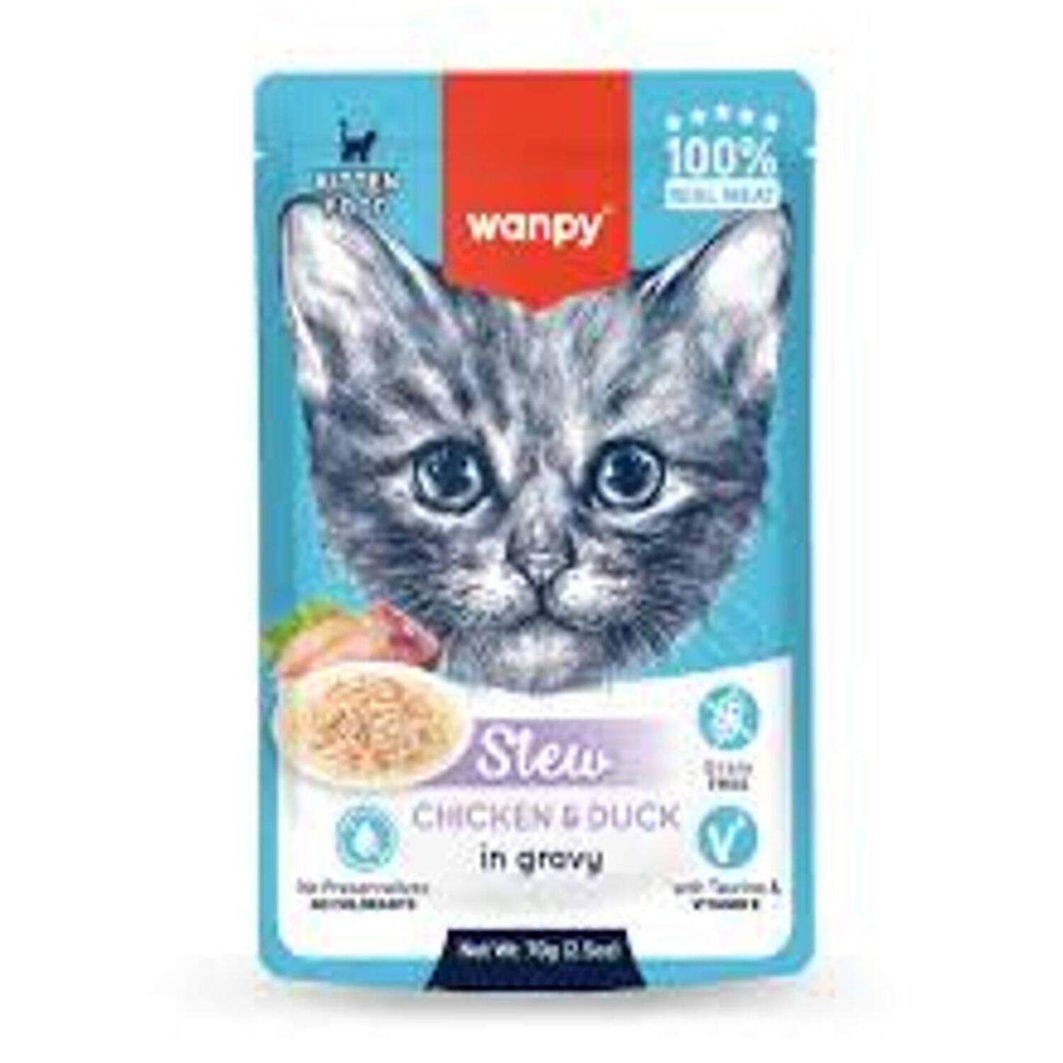 پوچ کیتن نچرال ونپی طعم مرغ و اردک در سس